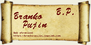 Branko Pujin vizit kartica